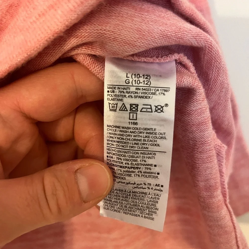 2/$15 Old Navy - Girls Pink Lightweight Long Sleeve Sweater Top | Size L (Girls)